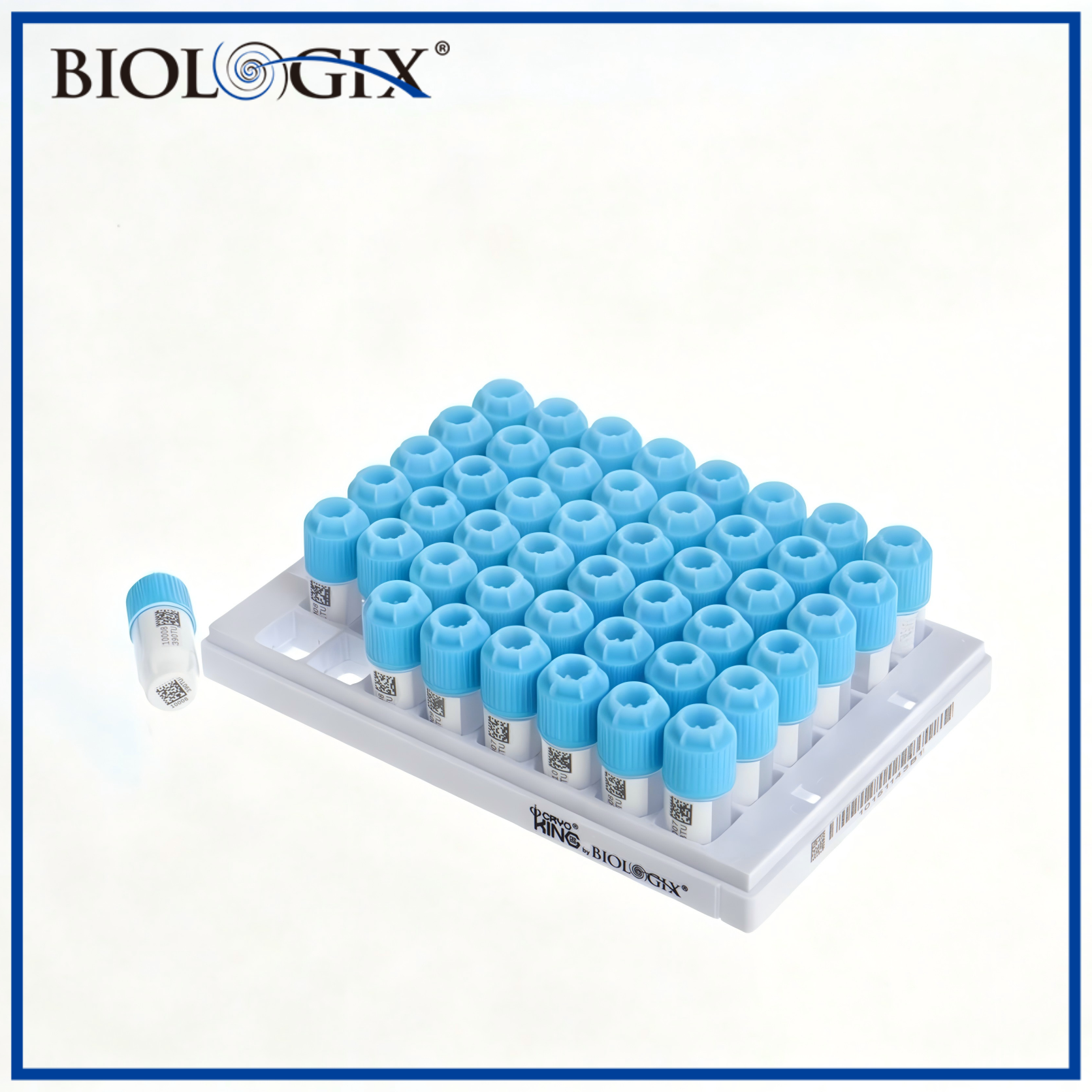 巴罗克-1ml-SBS标准外旋冻存管套装，四码合一，凸盖，48组冻存管 +1 个板架 / 盒 ，10 套/ 盒，2 盒 / 箱