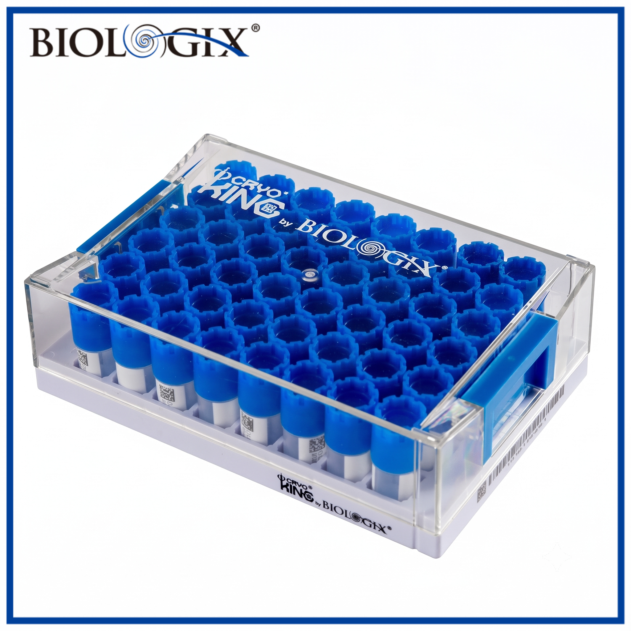 巴罗克-1ml-SBS标准外旋冻存管套装，四码合一，方孔，平盖，48组冻存管 +1 个板架 / 盒 ，10 套/ 盒，2 盒 / 箱