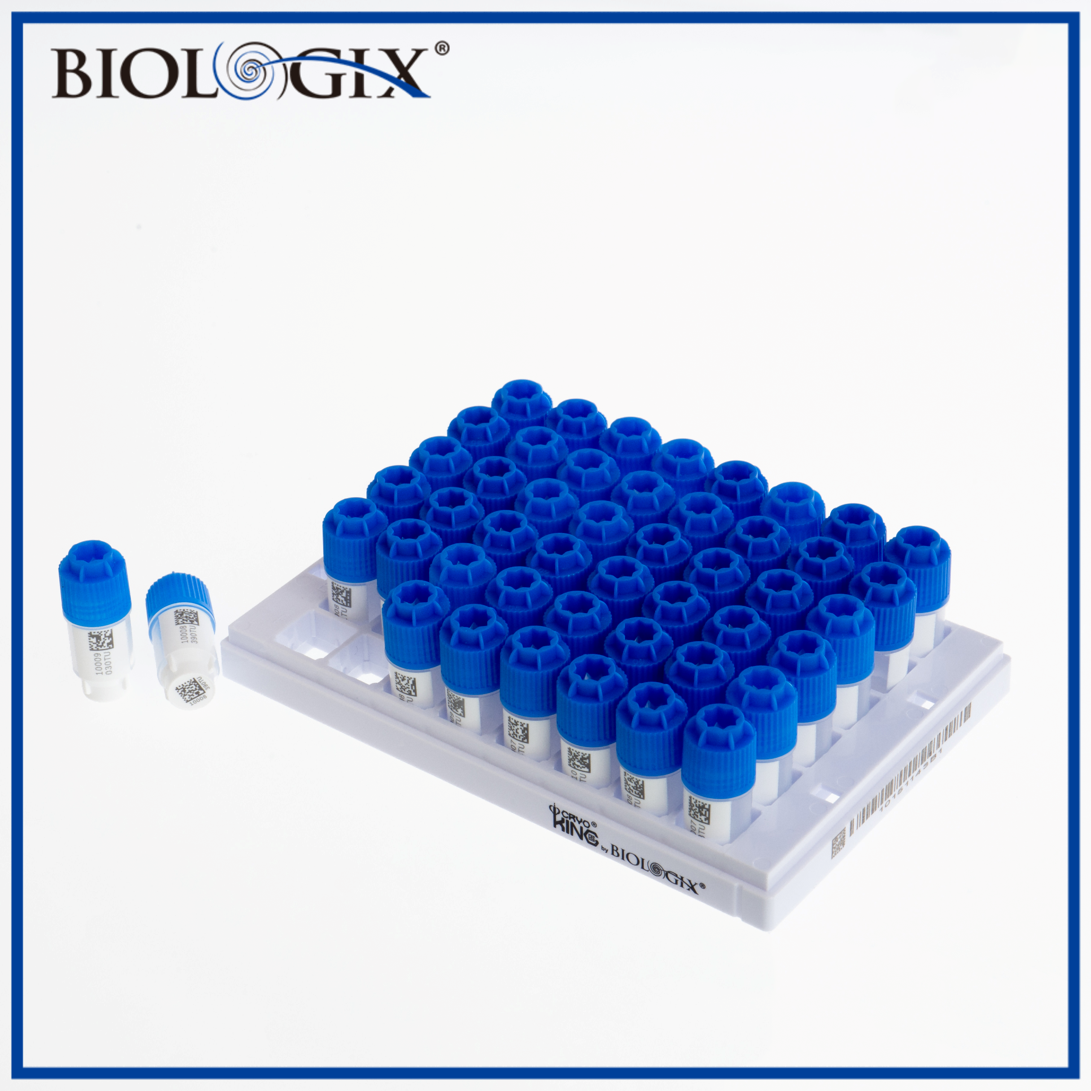 巴罗克-1ml-SBS标准外旋冻存管套装，四码合一，凸盖，48组冻存管 +1 个板架 / 盒 ，10 套/ 盒，2 盒 / 箱