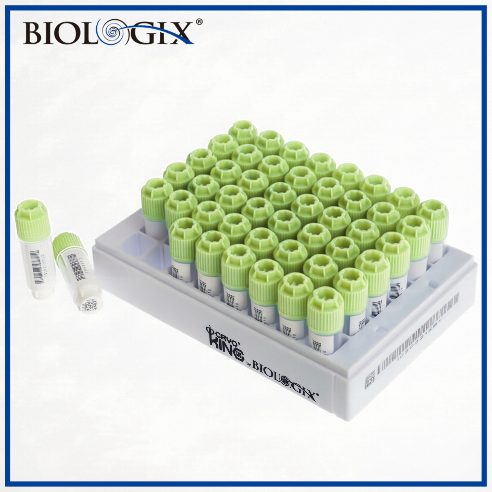 巴罗克-2ml-SBS标准外旋冻存管套装，四码合一，方孔，凸盖，48组冻存管 +1 个板架 / 盒 ，10套/盒，2盒/箱