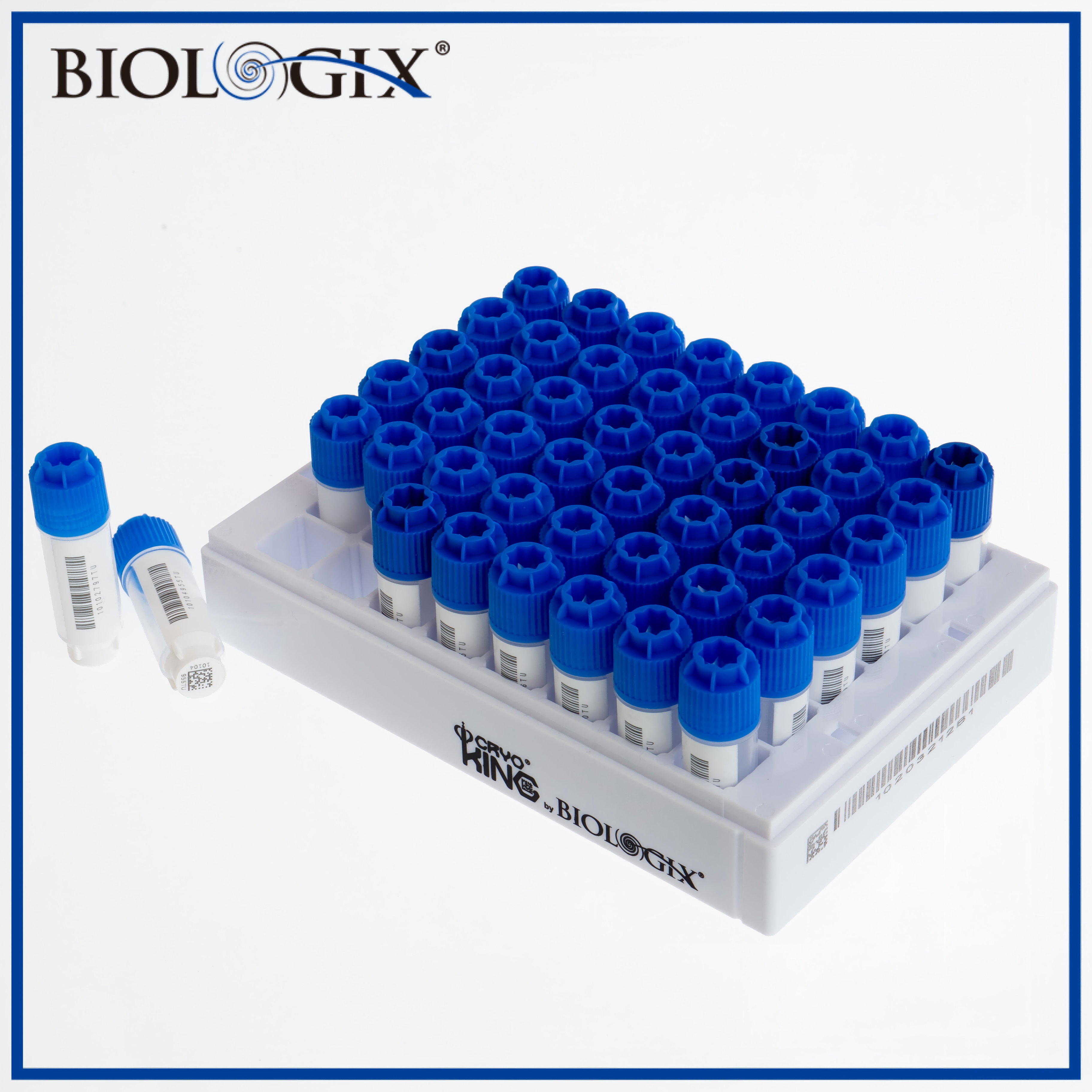 巴罗克-2ml-SBS标准外旋冻存管套装，四码合一，方孔，凸盖，48组冻存管 +1 个板架 / 盒 ，10套/盒，2盒/箱