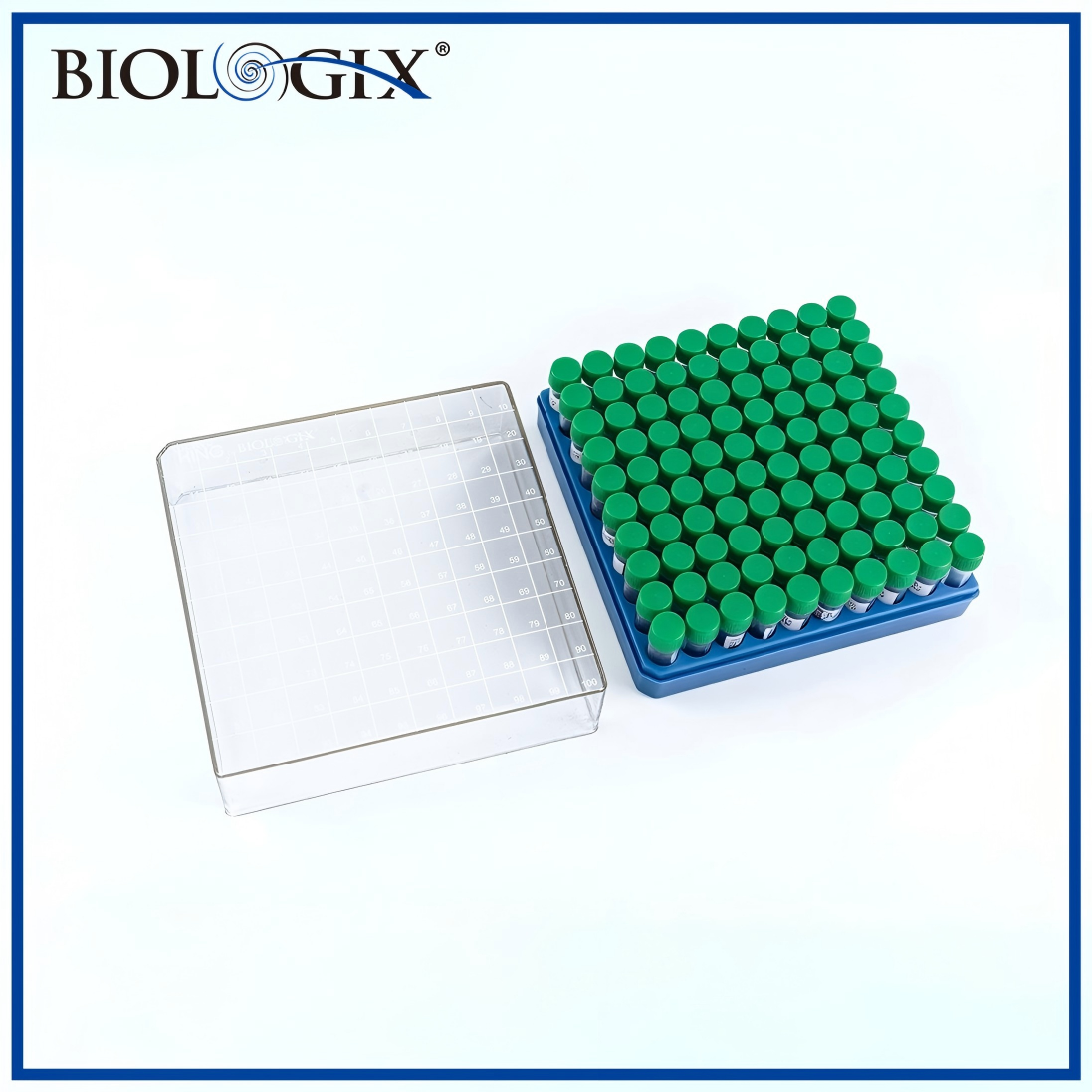 巴罗克-至尊顶配套装，1.0ml三码合一冻存管＋2英寸PC冻存盒，100格/套，6套/盒，12套/箱