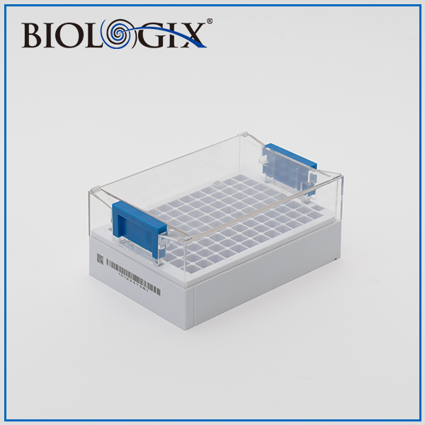 巴罗克-SBS标准冻存架，PC，适配0.4/0.75/1.4ml外旋管，白色，96孔，方孔，10个/盒，2盒/箱