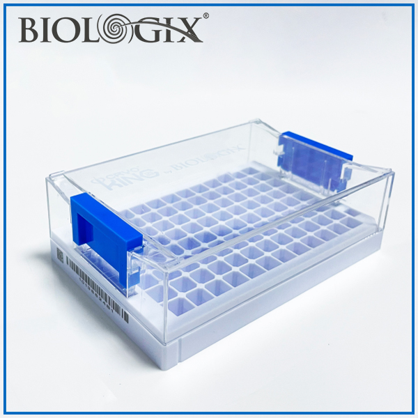 巴罗克-SBS标准冻存架，PC，适配0.4/0.75/1.4ml外旋管，白色，96孔，方孔，10个/盒，2盒/箱