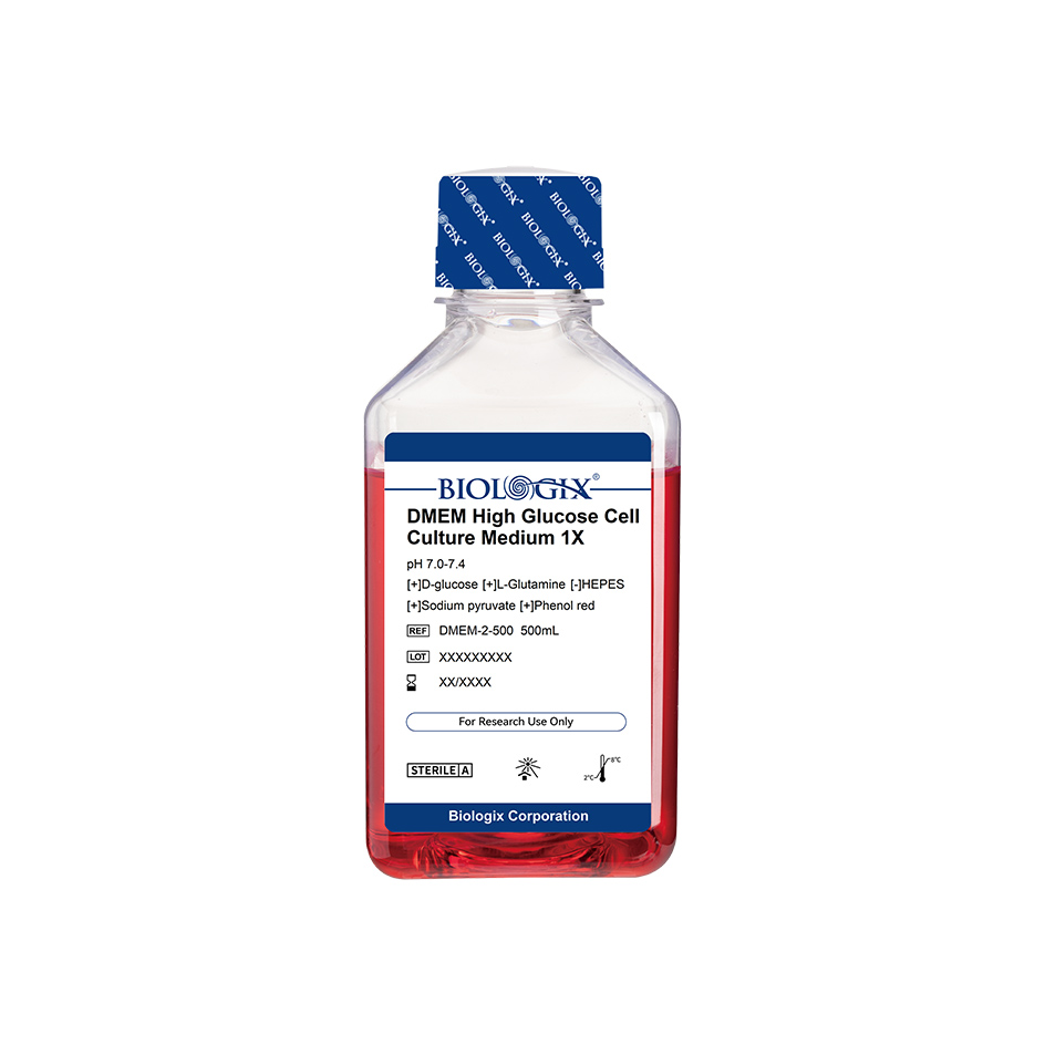 巴羅克-DMEM（高糖）培養(yǎng)基（1x），含 L- 谷氨酰胺、酚紅、丙酮酸鈉、碳酸氫鈉，不含 HEPES，500 mL/瓶，10 瓶/箱