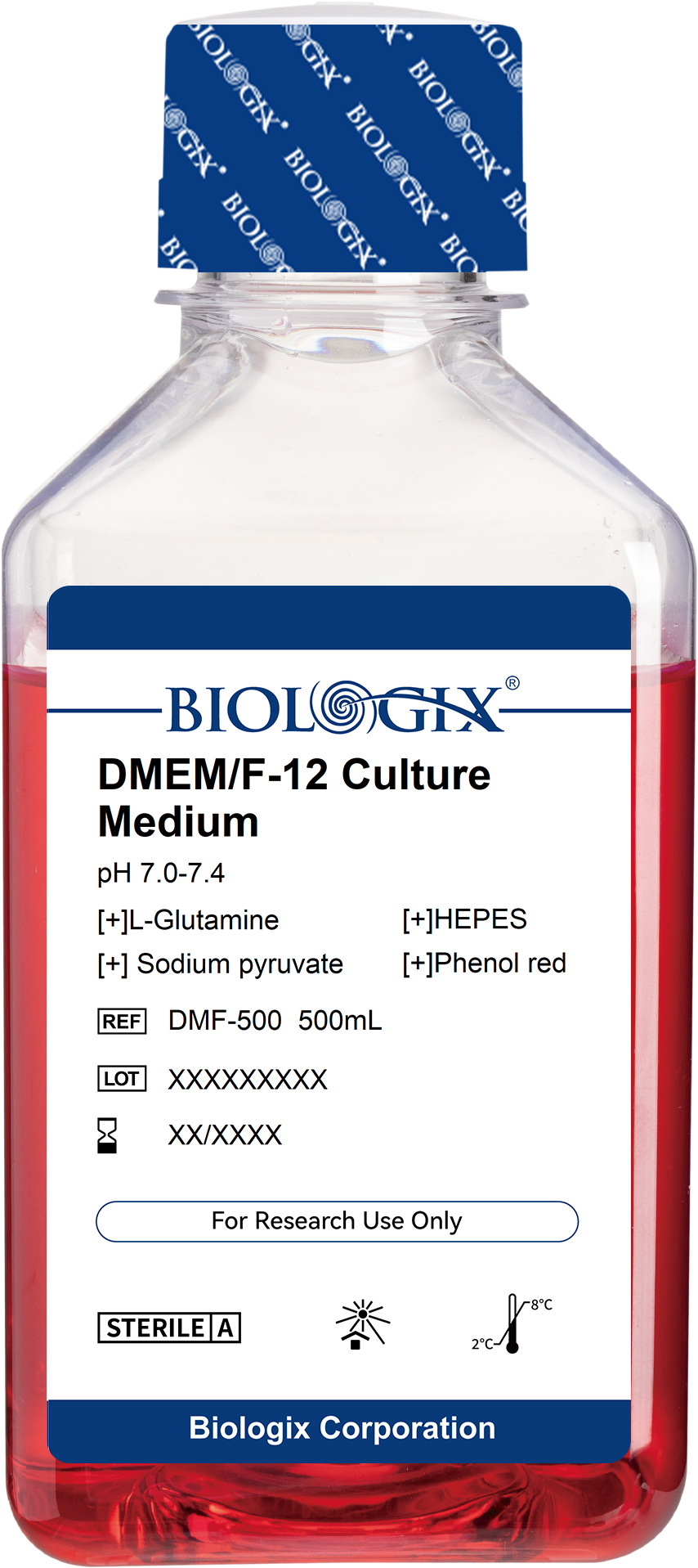 巴罗克-DMEM/F12 细胞培养基，含 L- 谷氨酰胺、丙酮酸钠、HEPES、碳酸氢钠、酚红，500ml/瓶，10瓶/箱