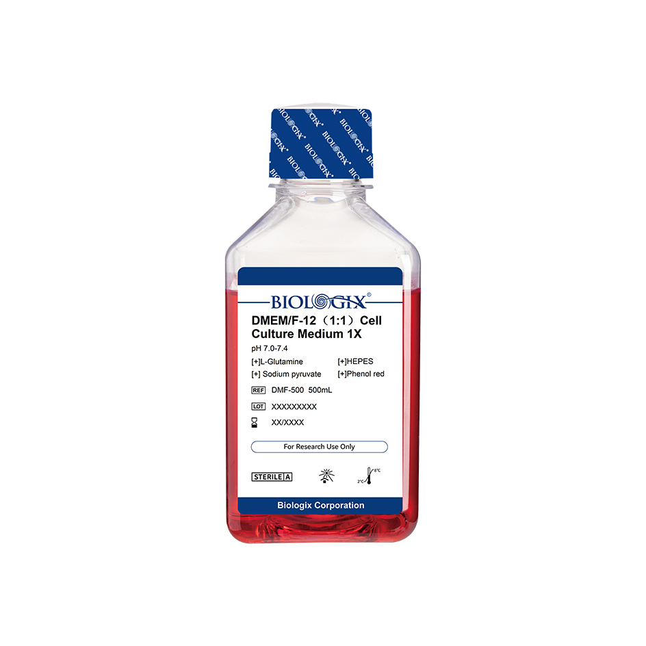 巴罗克-DMEM/F12 细胞培养基，含 L- 谷氨酰胺、丙酮酸钠、HEPES、碳酸氢钠、酚红，500ml/瓶，10瓶/箱