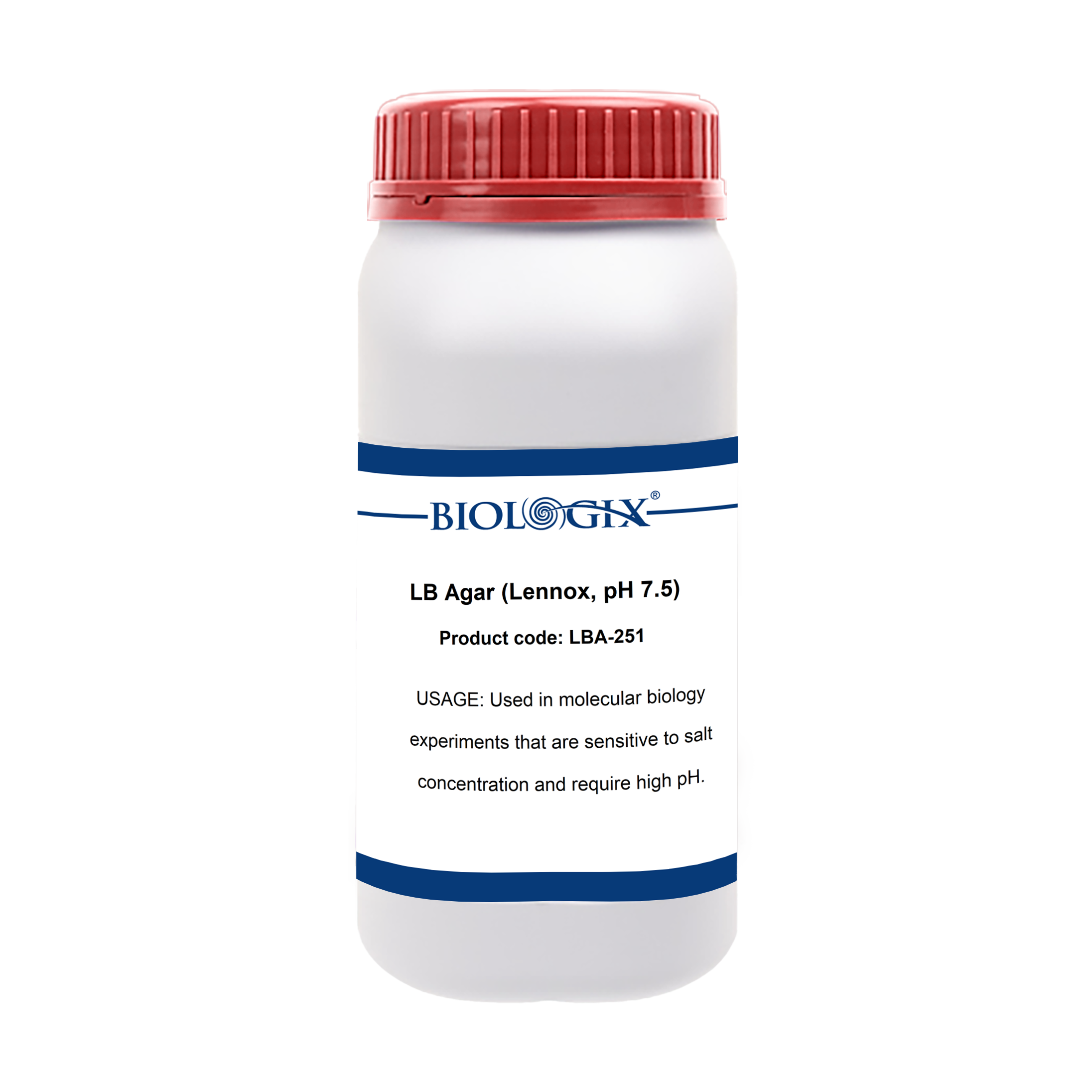 巴罗克-LB琼脂（Lennox），瓶装干粉，低盐款，250g/瓶，10瓶/箱