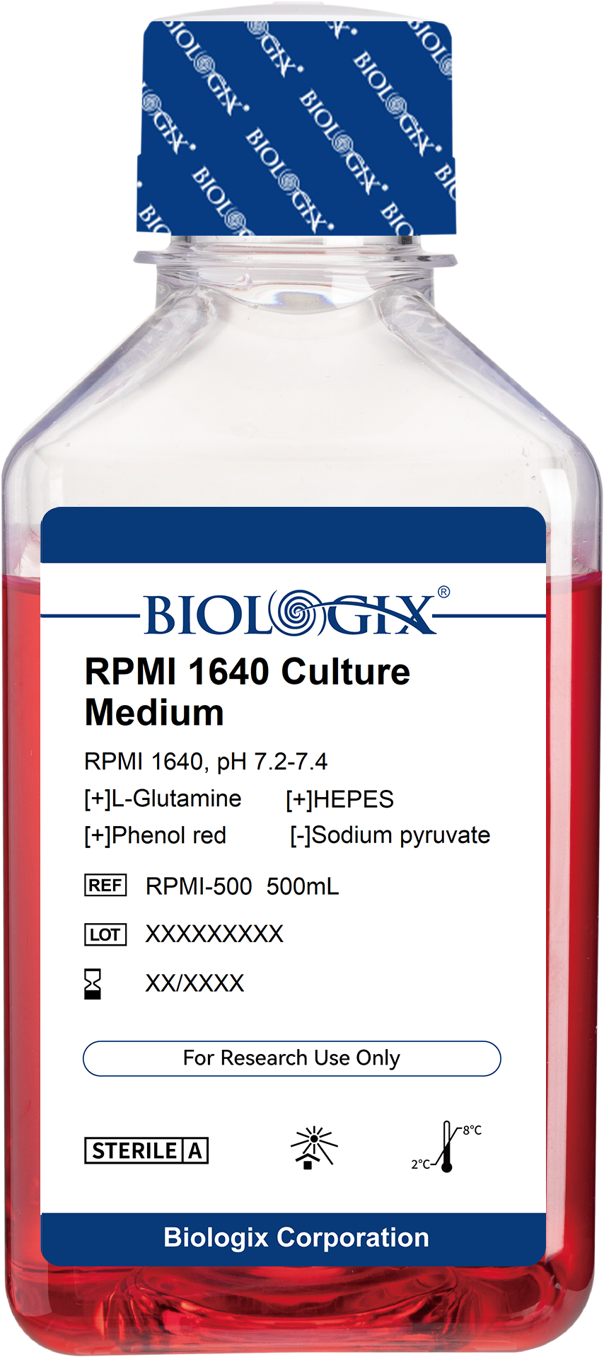 巴罗克-RPMI 1640细胞培养基(1X)，含 HEPES、L-谷氨酰胺、酚红，500ml/瓶，10瓶/箱