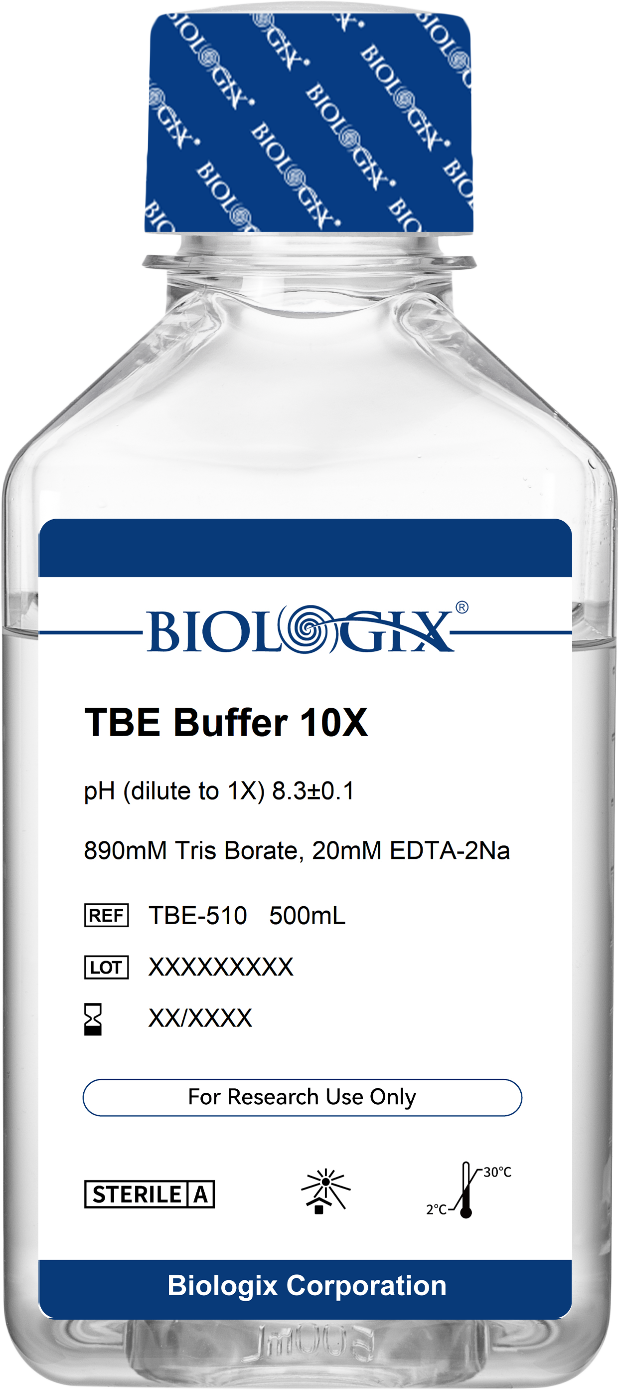 巴罗克-TBE 缓冲液（10×）,PH8.3±0.1，500mL/ 瓶，10 瓶/箱