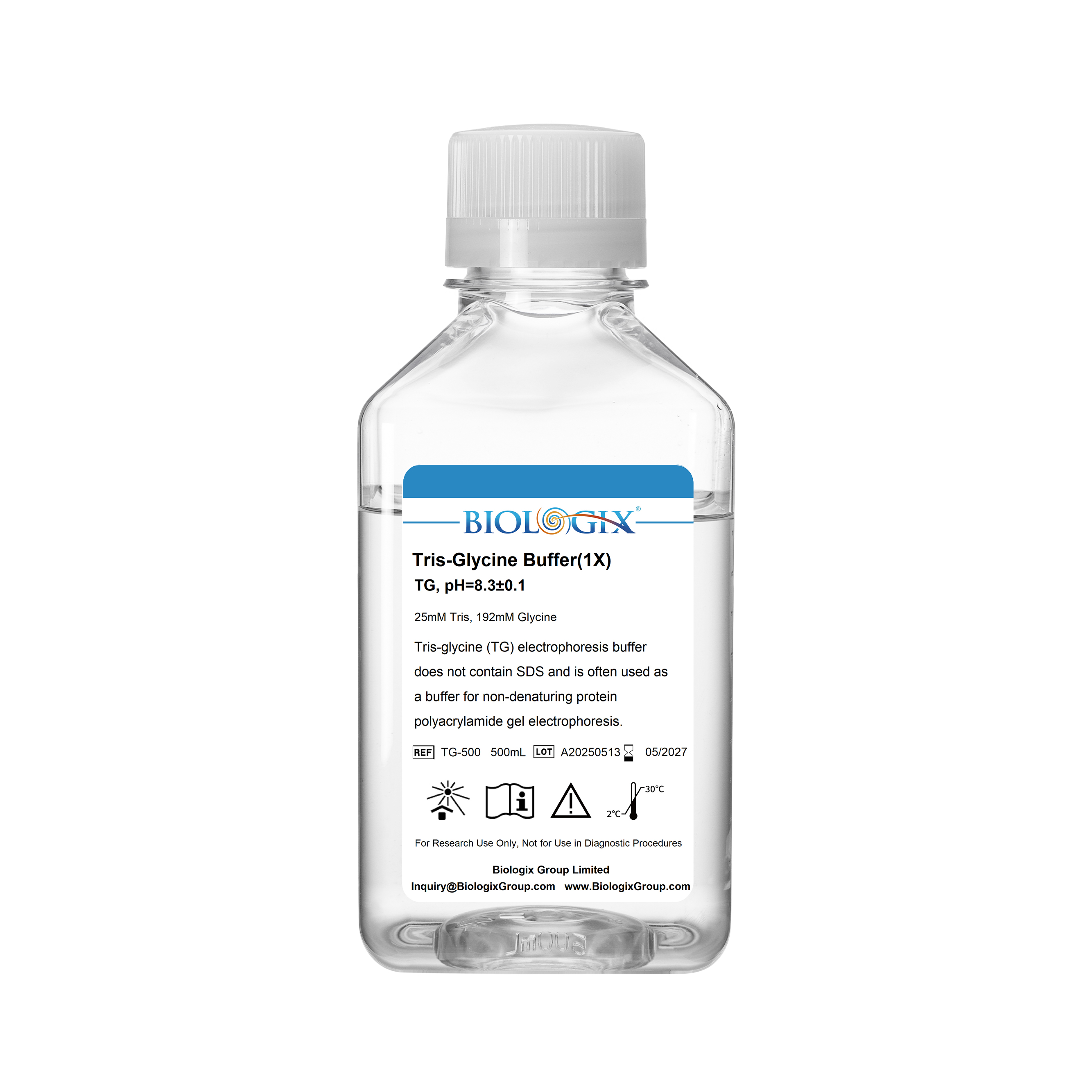 巴罗克-TG缓冲液（1×）,PH8.3，500ml/瓶，10瓶/箱