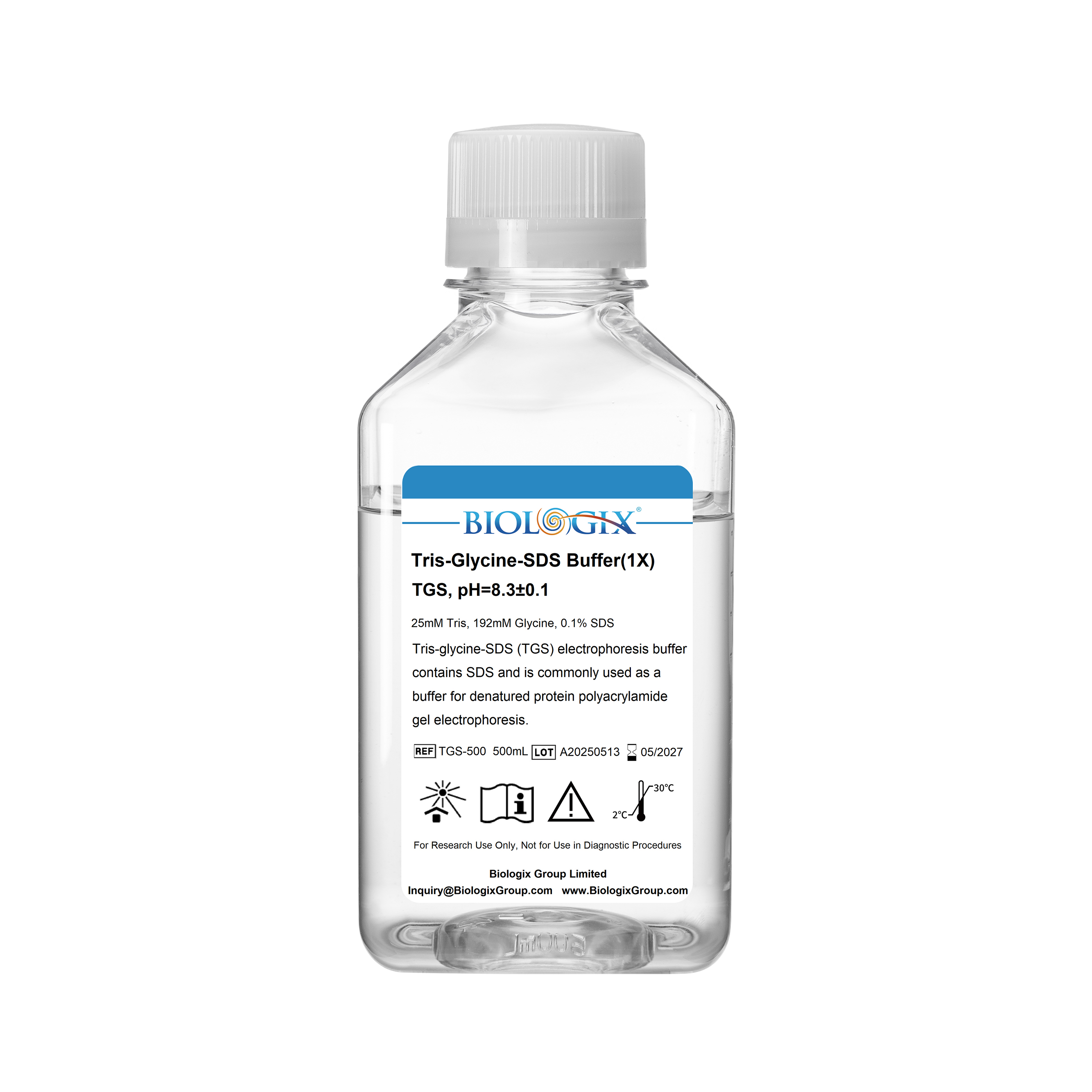 巴罗克-TGS缓冲液（1×）,PH8.3，500ml/瓶，10瓶/箱