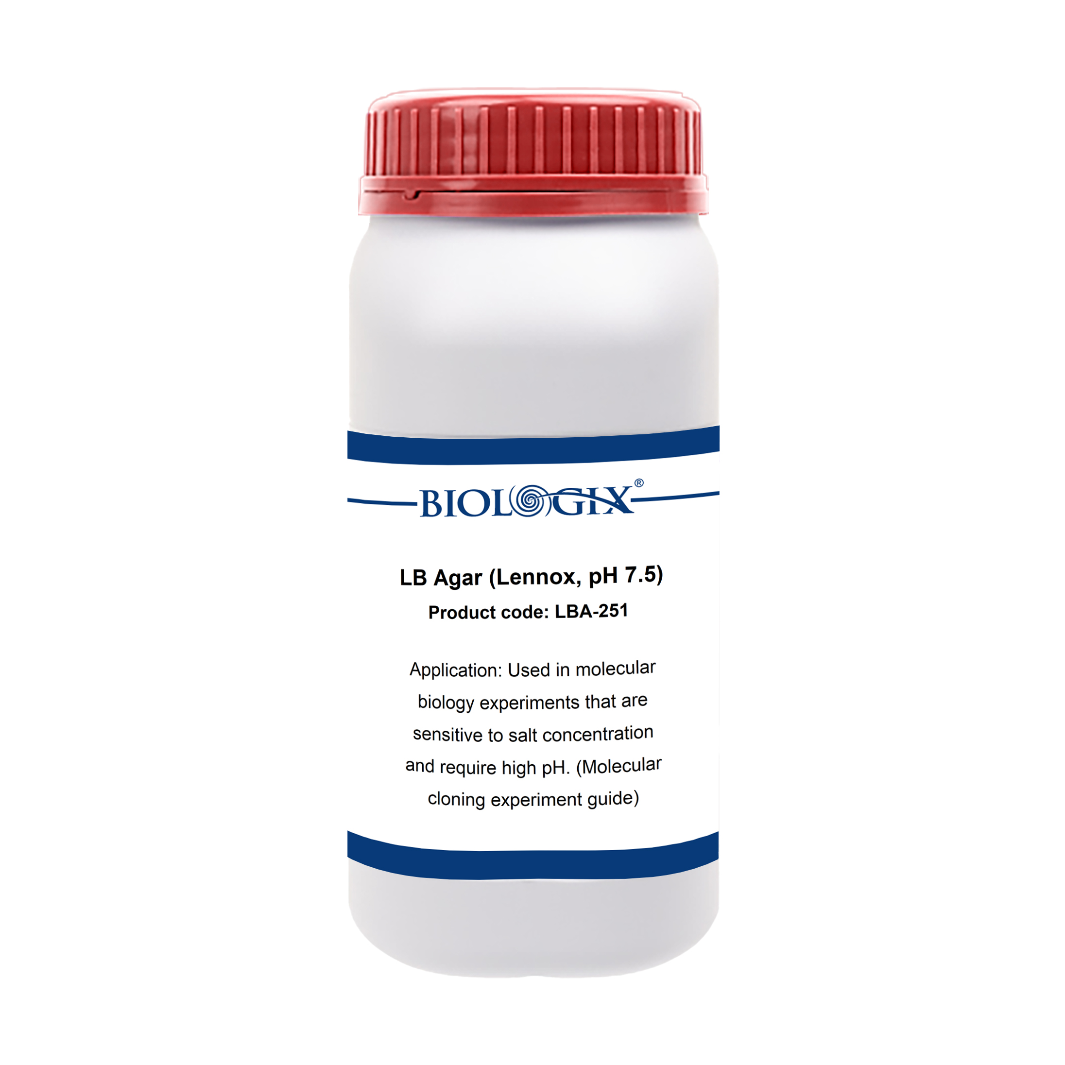 巴罗克-LB琼脂（Lennox），瓶装干粉，低盐款，250g/瓶，10瓶/箱